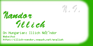 nandor illich business card